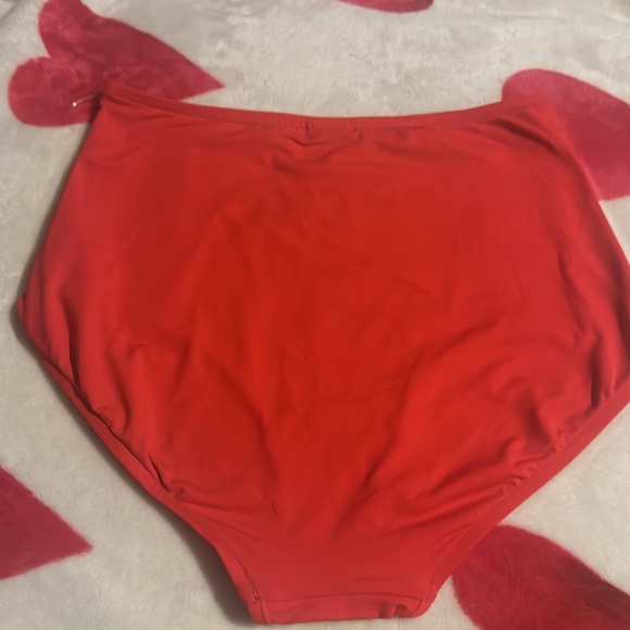 Seafolly High Waist Bikini Bottom Petal Edge Chilli - Picture 6 of 16